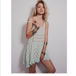 Intimately Free People Voile & Lace Trapeze Slip